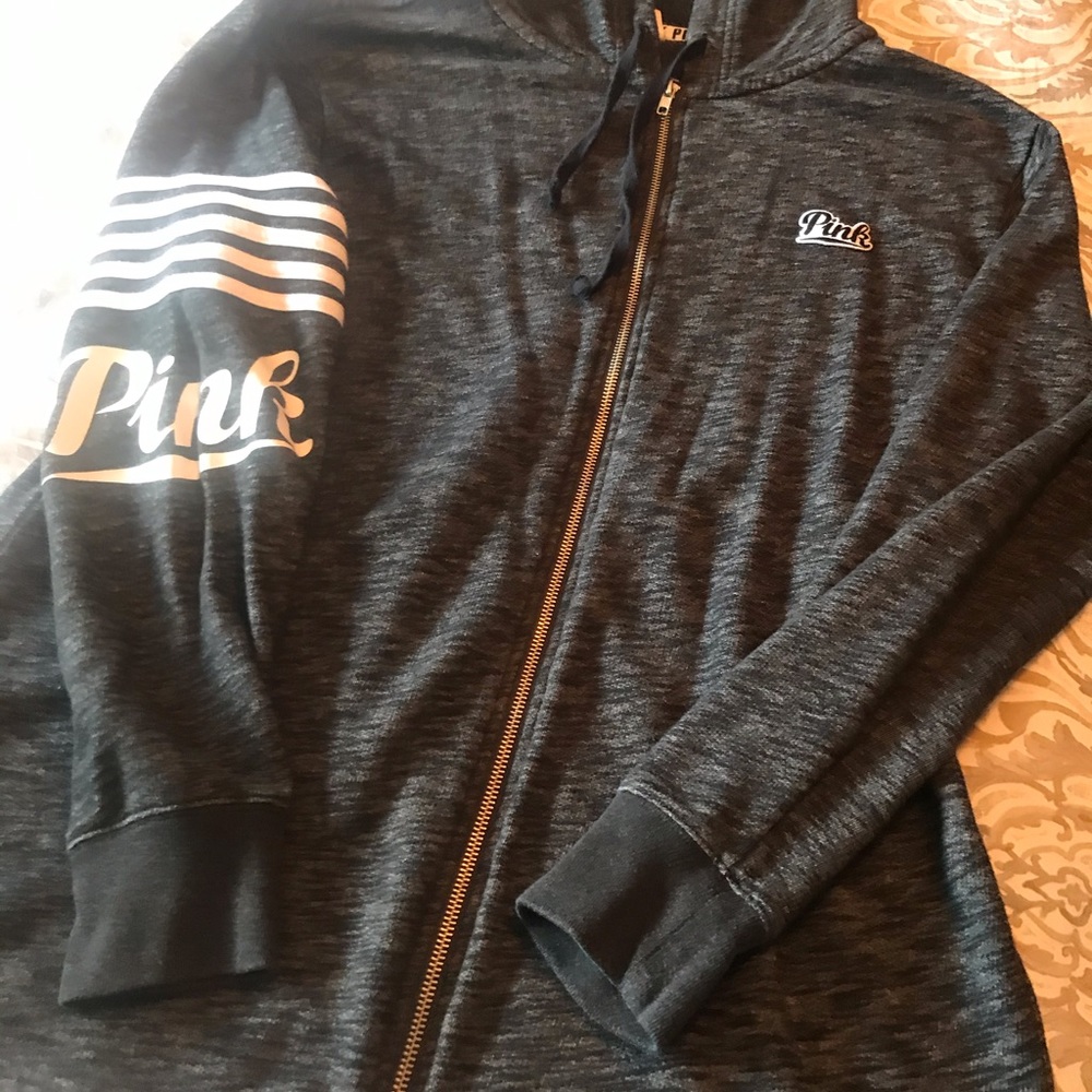 Women’s gray Victoria’s Secret Pink sweat jacket